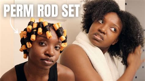 Perm Rod On Curly Hair Natural Hair Youtube