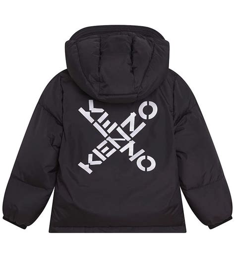 Kenzo Down Jacket Sport Coal Charcoal Grey W White