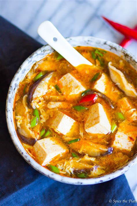 This hot and sour soup is thick soup with a delicious combination of sour and spicy flavors. Chinese Hot and Sour Soup | Spice the Plate