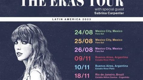 Taylor Swift Announces “the Eras Tour” Dates In Mexico Argentina And