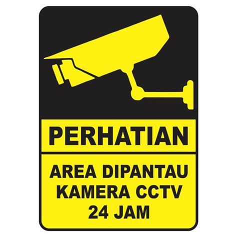 Jual Stiker Sticker Printing Area Ini Terpantau CCTV 24 Jam Shopee