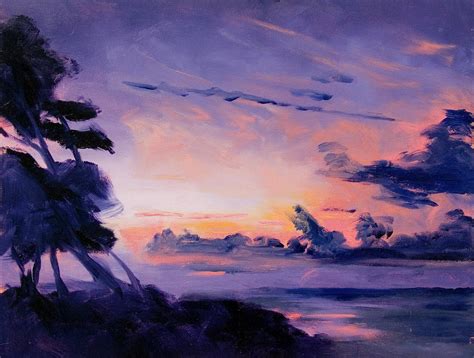 Miramar Sunset Painting By Hal Bohner Fine Art America
