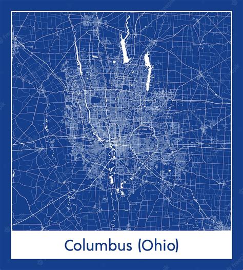 Premium Vector Columbus Ohio United States North America City Map