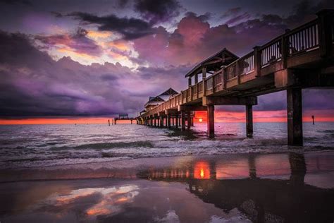 Sunset Prints Sunset Pier 60 Clearwater Florida By Rising Lotus