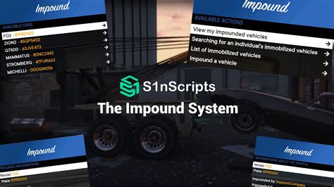 Outdated Video Fivem Script Showcase The New Impound System Youtube