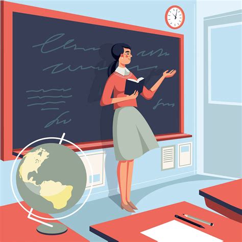 School Teacher Illustration On Behance Teachers Illustration School