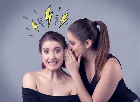 Girl Telling Secret Things To Her Girlfriend Stock Photo Image Of