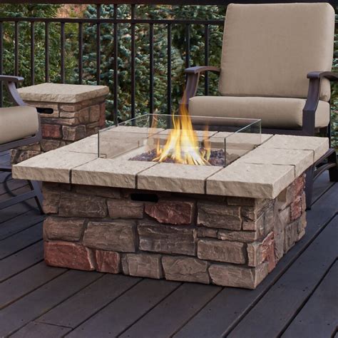 Real Flame Sedona Concrete Propanenatural Gas Fire Pit Table And Reviews