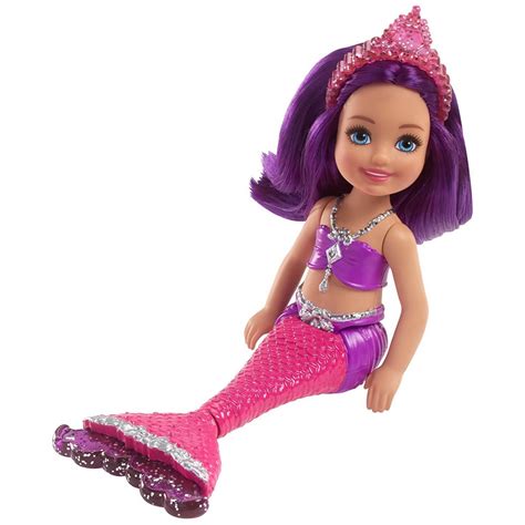 Mattel Barbie Dreamtopia Chelsea Γοργόνα Μίνι Κούκλα Μωβ Fkn03 Fkn06 Toys Shopgr