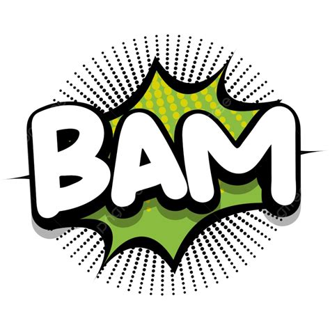 Bam Comic Book Speech Explosion Bubble Vector Art Illustration For
