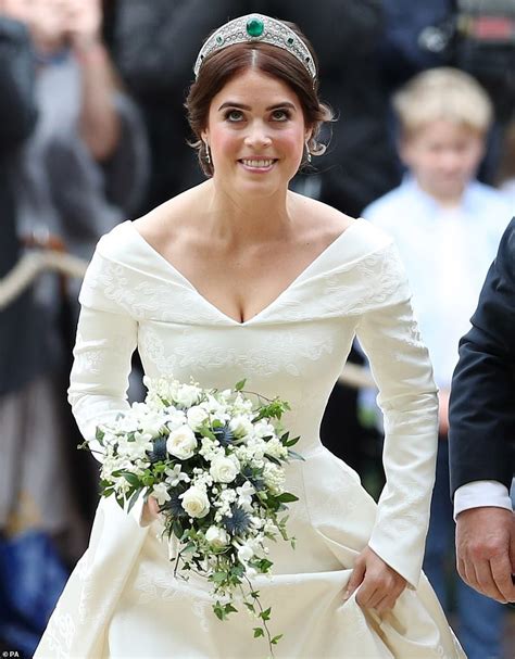 The Perfect White Posy Carried By Princess Eugenie As She Prepared To