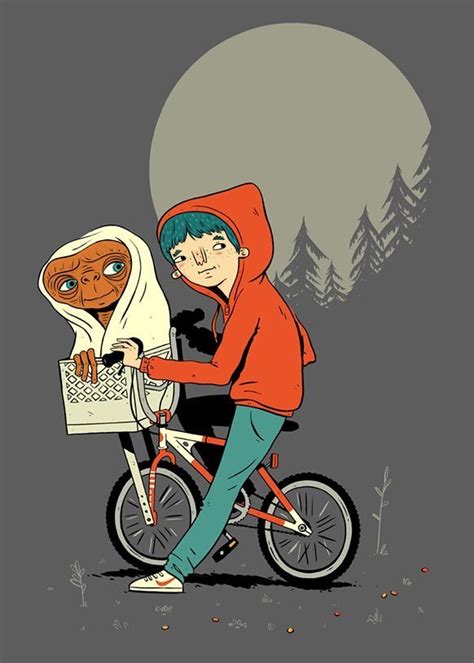 Et The Extra Terrestrial Cartoon Clip Art Bicycle Artwork Movie