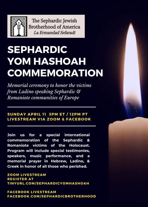 International Sephardic Yom HaShoah Commemoration ESefarad