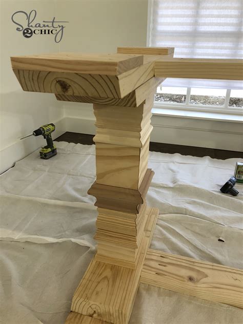 DIY Farmhouse Pedestal Table - Free Plans & Video Tutorial