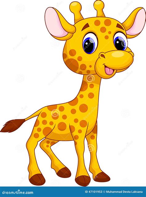 Cute Giraffe Cartoon Stock Illustration Illustration Of African 47101953