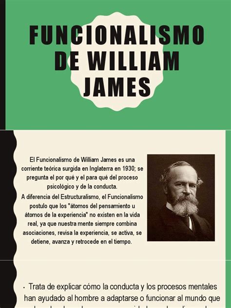 Funcionalismo De William James 1 Pdf Aparición Metafísica De La Mente