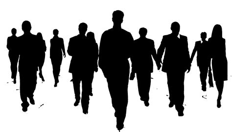Download Group Of People Walking Silhouette Clipart Vector People