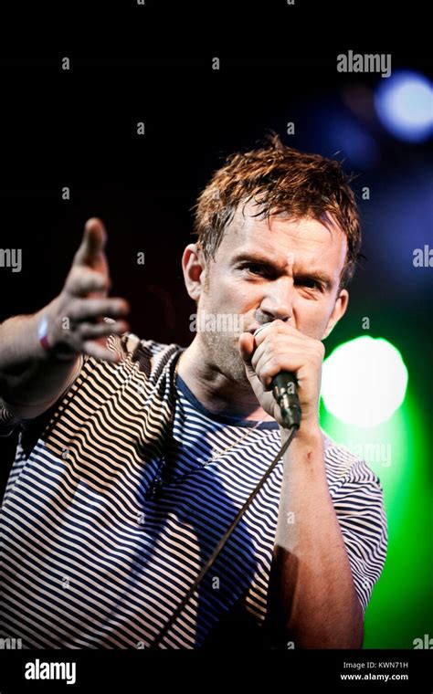 The English Singer And Musician Damon Albarn Is Here Seen Live On Stage