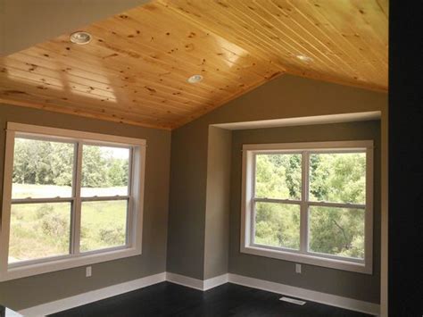 Pine is durable, there's room to get creative with it, and its versatile nature makes it friendly to existing wood furniture. Dining Room with Knotty pine ceiling built by Armstrong ...