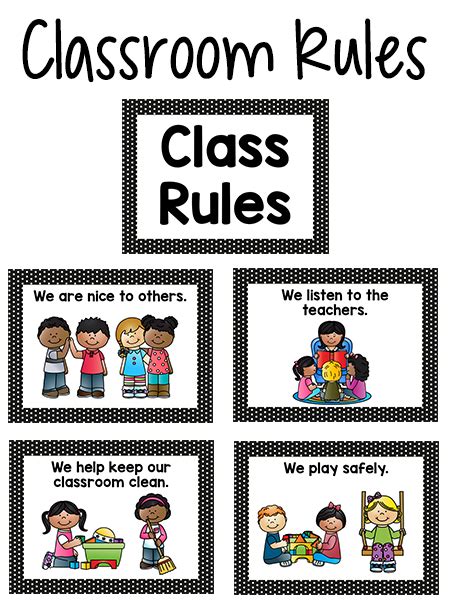 Classroom Rules Poster For Toddlers Romclas