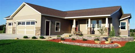Custom Ranch Style Modular Home With Attached Garage And Build Out On