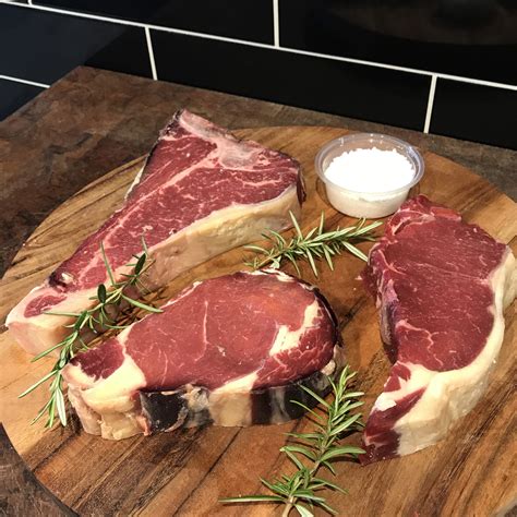 dry aged steak sampler 30 44 days aged beef buy meat online gourmet meat bags well