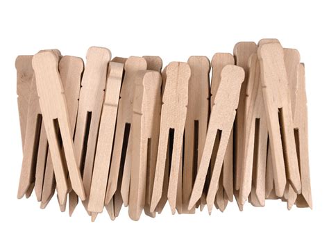 Flat Slotted Clothespins Natural Wood 3 34 40 Pieces Creativity