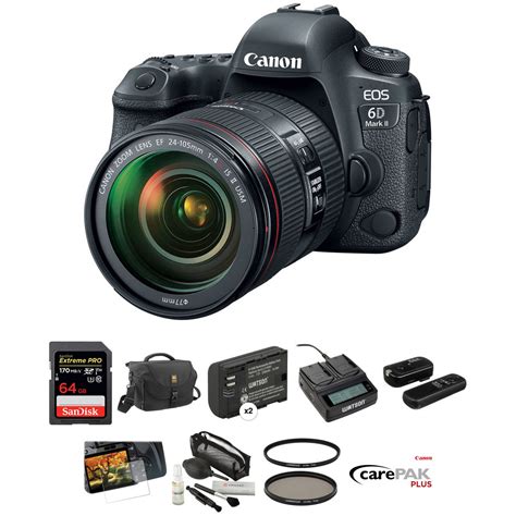 Canon Eos 6d Mark Ii Dslr Camera With 24 105mm F4 Lens Deluxe