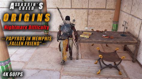 Assassin S Creed Origins Nightmare Difficulty Papyrus In Memphis