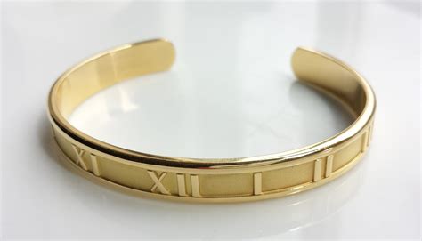 Tiffany And Co Atlas Open Cuff Bracelet Bangle In 18k Yellow Gold