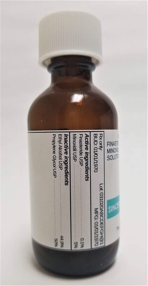 Przygotowano 0 1 Molowy Roztwór Kwasu Fluorowodorowego - FINASTERIDE 0.1% / MINOXIDIL 5% (Sincerus Florida, LLC): FDA Package Insert