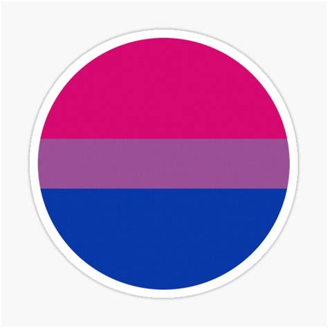 Bisexual Pride Flag Circle Sticker Sticker By Lilwulfart Redbubble