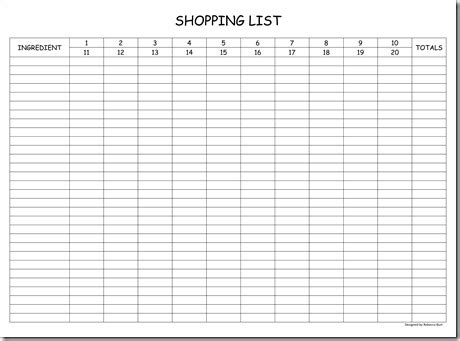 outskirts  town shopping list printable