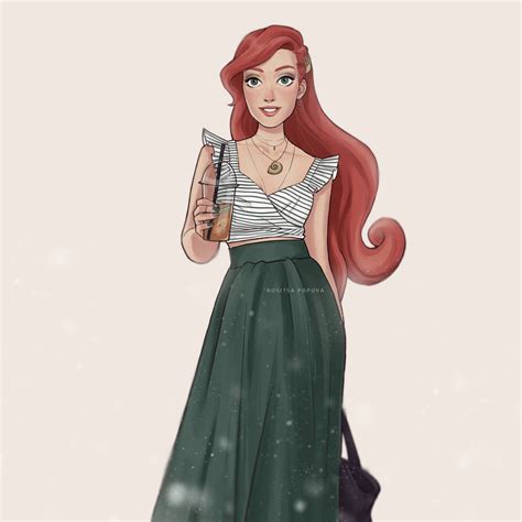 Ariel Modern Disney Princesses By Rosalynnart On Deviantart Disney Rapunzel Arte Disney