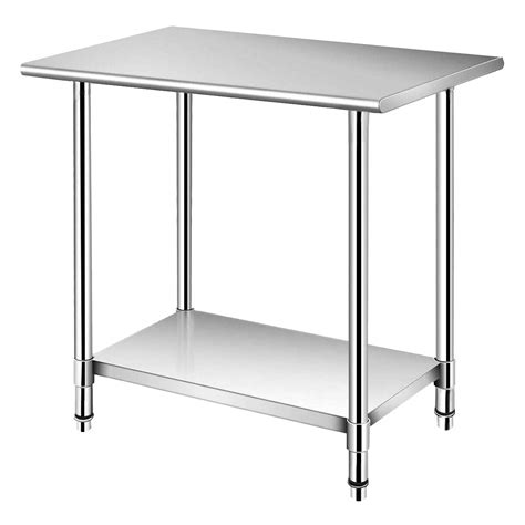 Nisorpa 36x24 Stainless Steel Work Table With Adjustable Under Shelf Commercial Kitchen Top Food