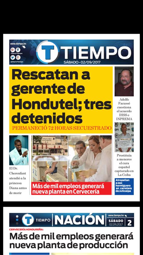 Edición de Septiembre Tiempo hn Noticias de última hora y sucesos de Honduras