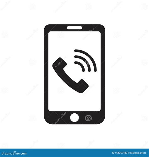 Illustration Phone Cell Icon Smartphone Symbol Mobiltelefon Mit