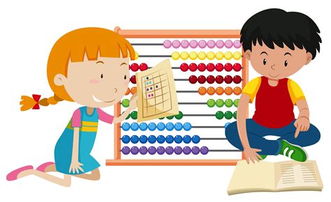 Crianças Aprendizagem Matemática ábaco Download Vetores E Gráficos