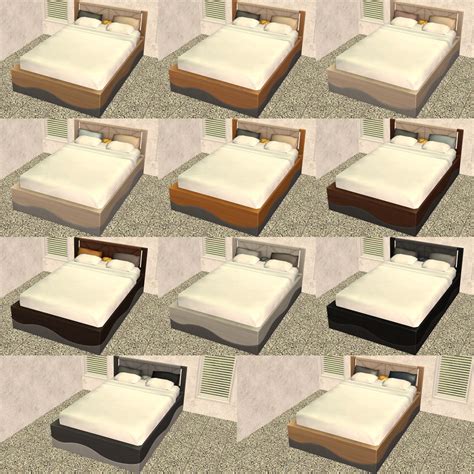 Theninthwavesims The Sims 2 The Sims 4 Eco Living Double Bed For The
