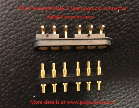 6pin Single Femaleandmale Pogo Pin Connector