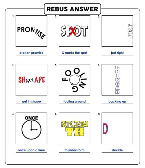 Printable Rebus Puzzles With Answers Pdf