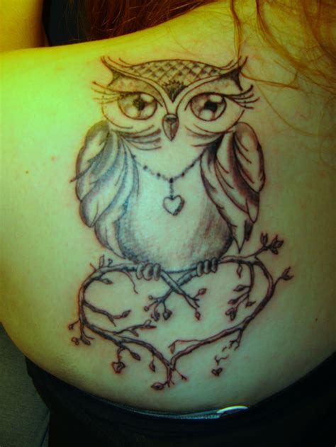 Back Shoulder Cute Owl Tattoo Owl Tattoo