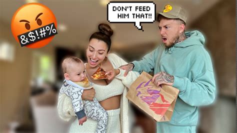 Feeding Our Baby Junk Food Prank On My Boyfriend Youtube