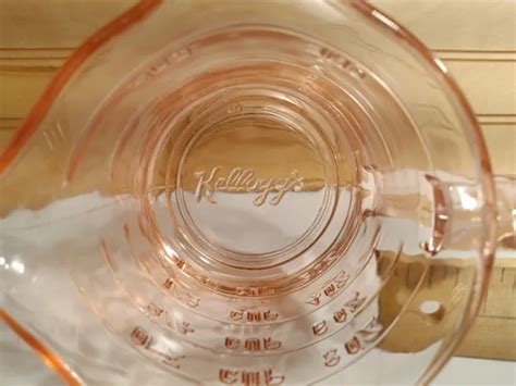 Kellogg S Pink Depression Glass Measuring Cup S Picclick