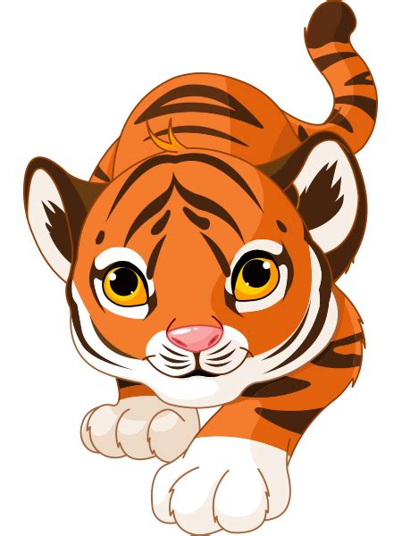 Prowling Tiger Cartoon Tiger Cute Animal Drawings Cute Cartoon Animals