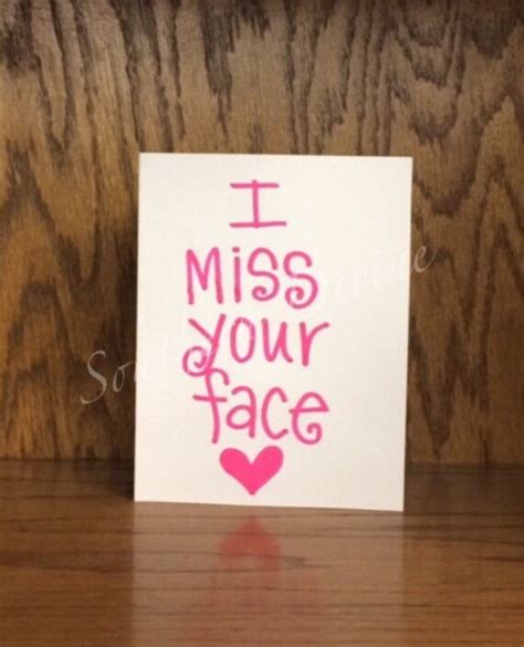 Items Similar To 5x65 Funny Card I Miss Your Face Best Friend Card
