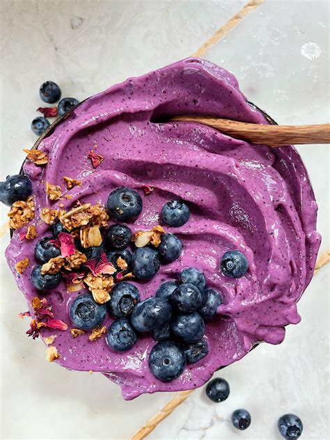 Peach Blueberry Smoothie Bowl The Hint Of Rosemary