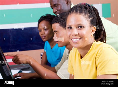 Group Of Adult African Students In Classroom Stock Photo Alamy