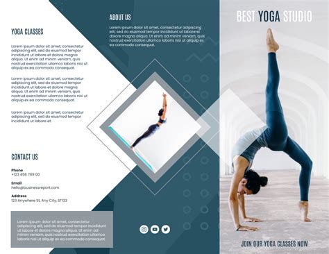 best yoga class brochure brochure template