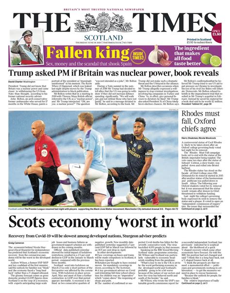 Times Front Page 18th of June 2020 - Tomorrow's Papers Today!